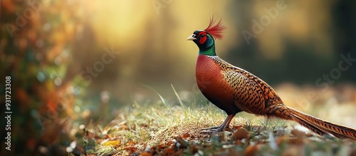 A charming stray pheasant r...