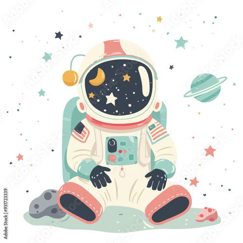 Vector Astronaut simple and minima
