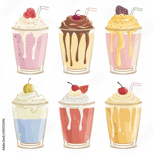 Vector Milkshake simple and minima