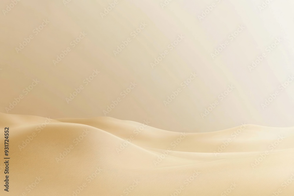 Smooth Sand Dunes Under a Warm, Hazy Sky Smooth Sand Dunes Under a Warm, Hazy Sky