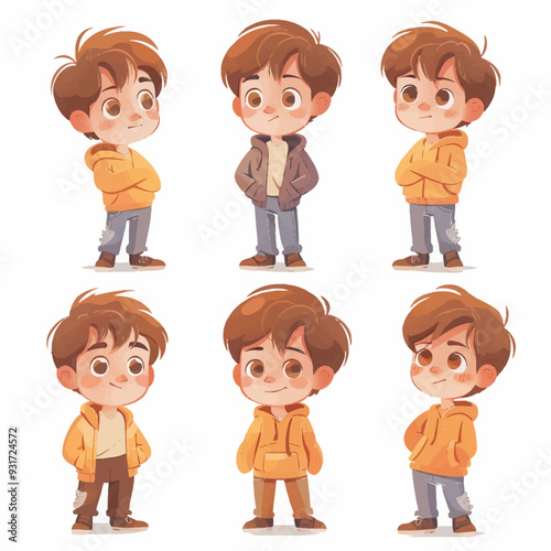 Vector Boy Thinking simple and min