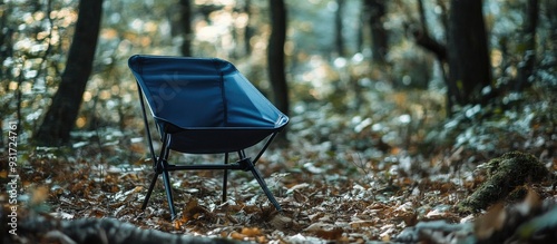 blue trekking folding chair...