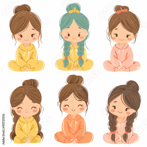 Vector Girl Liking simple and mini