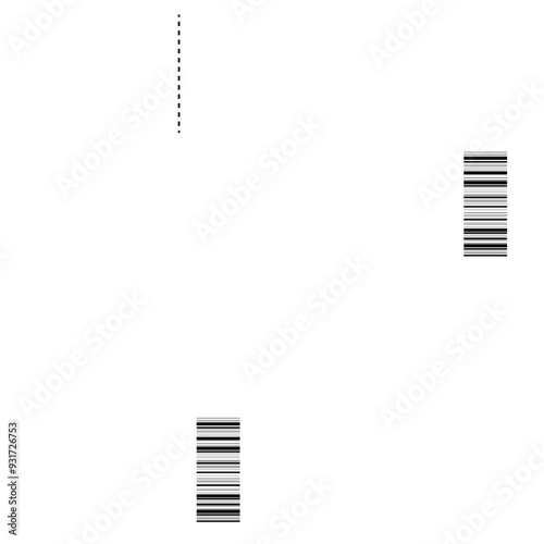 Blank White ticket shapes on a transparent background
