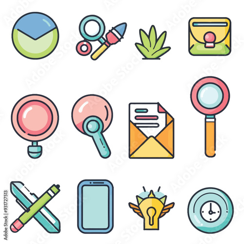Vector Search Icon simple and mini