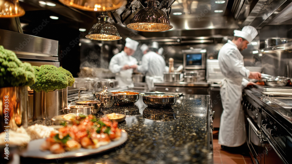 chef prepared luxury restaurant kitchen chef prepared luxury restaurant kitchen