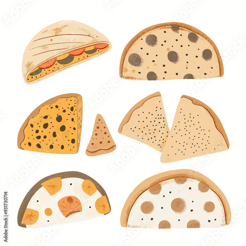 Vector Pita Bread simple and minim