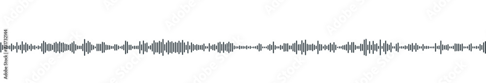 seamless sound waveform pattern for radio podcasts, music player, video editor, voise message in social media chats, voice assistant, recorder. vector illustration