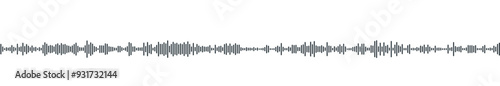 Obraz na płótnie seamless sound waveform pattern for radio podcasts, music player, video editor, voise message in social media chats, voice assistant, recorder. vector illustration w salonie