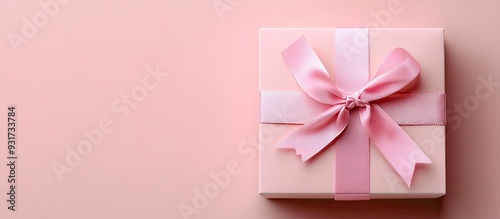 Gift box wrapped in pastel ...
