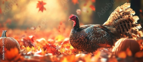 Wishing you a joyful Thanksgiving. with copy space image. Place for adding text or design photo