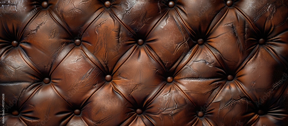 Fototapeta premium Brown leather backdrop. with copy space image. Place for adding text or design