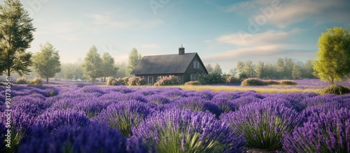 Lavender farm. with copy sp...