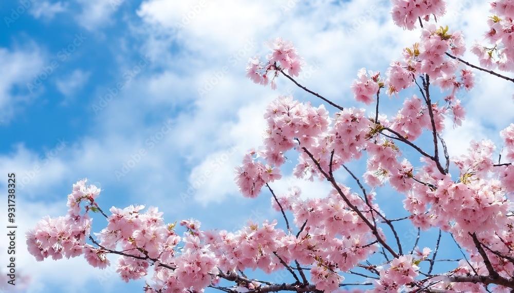 Beautiful cherry blossom sakura in spring time over blue sky. Beautiful cherry blossom sakura in spring time over blue sky.