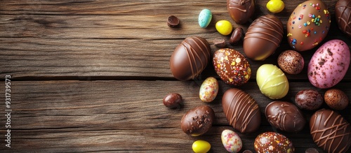 chocolate Easter eggs and t...