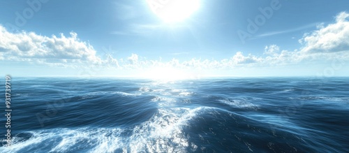 The ocean and the waves. wi...