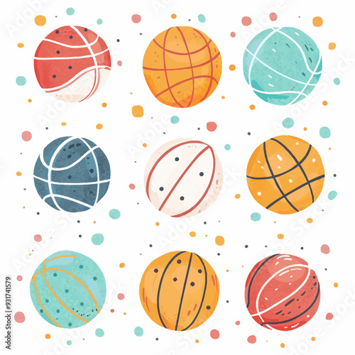 Vector Basketball simple and minim