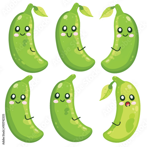 Vector Green Bean simple and minim