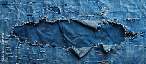 blue old denim background f...