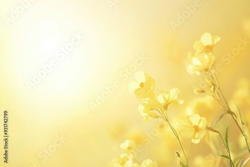 Yellow Flowers in Soft Sunlight