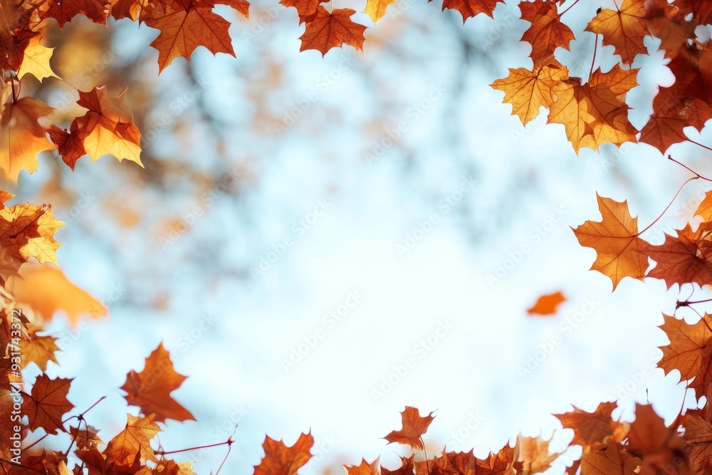 Autumn background with frame made out of leaves, fall season, autumn season Autumn background with frame made out of leaves, fall season, autumn season