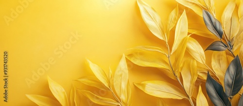 Yellow plant from a top vie...