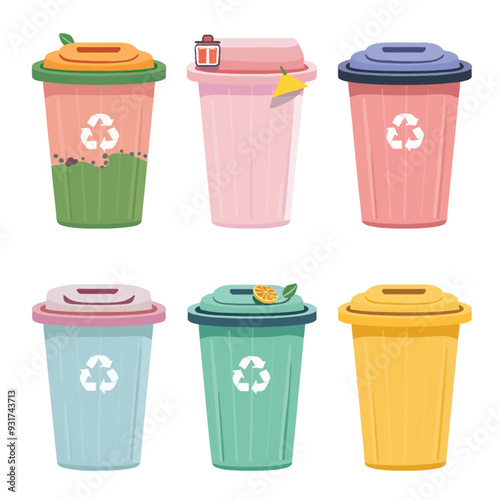 Vector Compost Bin simple and mini