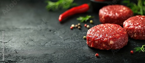 Meat for burgers grilling b...