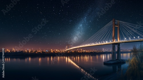 bay bridge at night