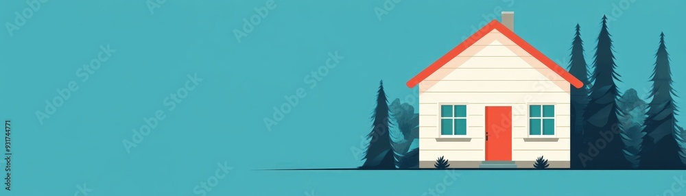 Bank-owned commercial property, foreclosure impact, flat design illustration Bank-owned commercial property, foreclosure impact, flat design illustration