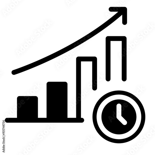 Profit growing icon