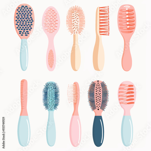 Vector Hairbrush simple and minima