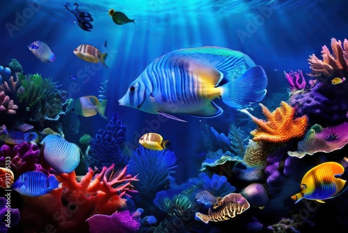 the AI Image Generator, fish in aquarium