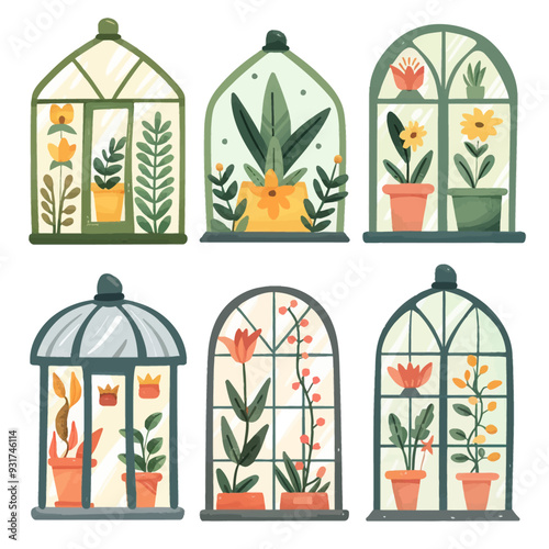 Vector Greenhouse simple and minim