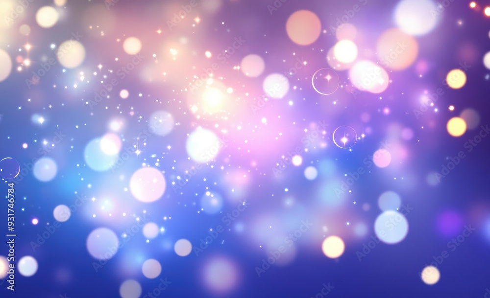 Fototapeta premium Abstract blurred background with bokeh lights and sparkles.