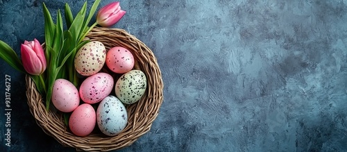 Basket filled with Easter e...