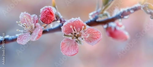 Apple tree flowers in winte...