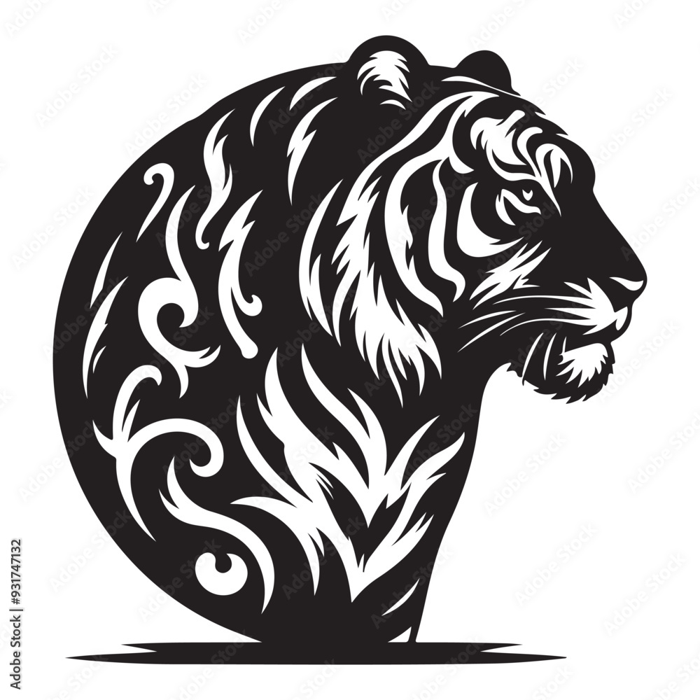 tiger vector illustration silhouettes design , tiger image free design tiger vector illustration silhouettes design , tiger image free design