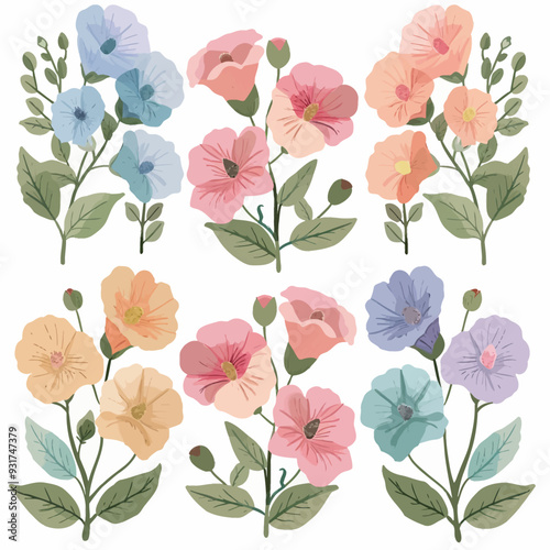 Vector Hollyhock simple and minima