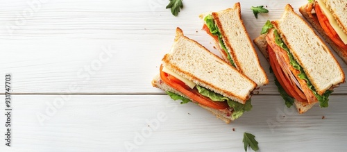 Delicious and fresh sandwic...