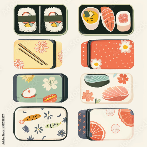 Vector Bento Box simple and minima