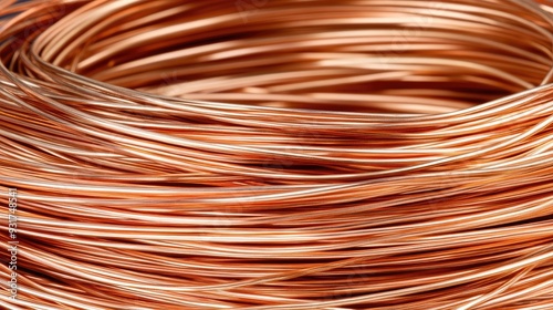 Copper wire spools in a factory highlighting the manufacturing process for power plant components