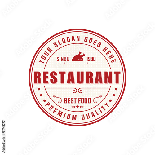Free Download Premium vector retro vintage badge restaurant logo design. - GFXLoad