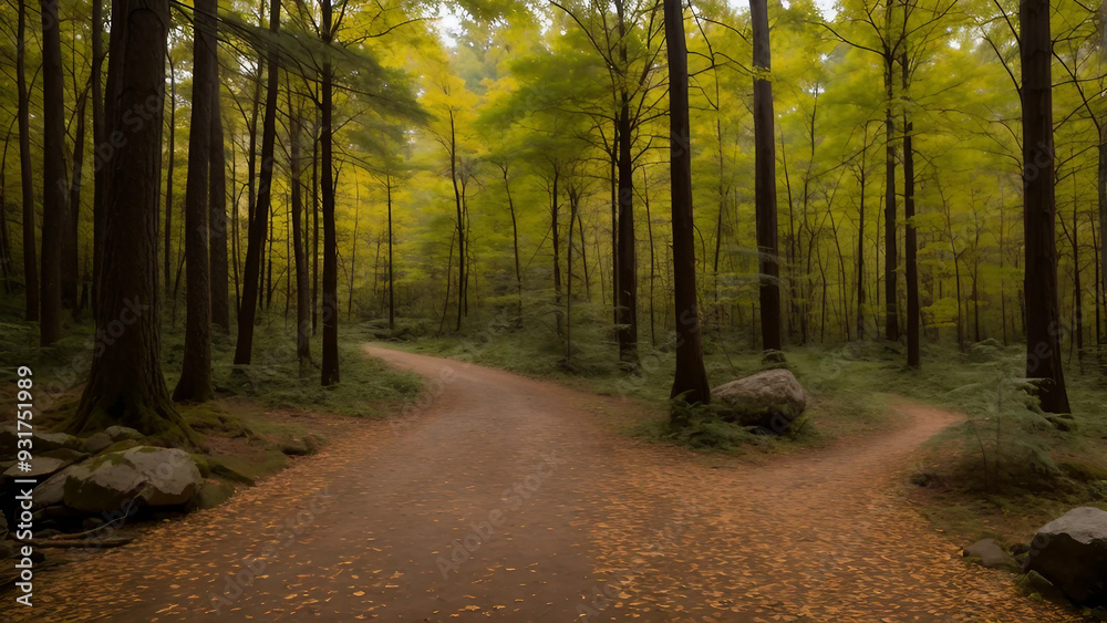 Obraz premium 가을 산책로