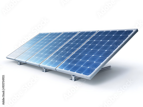 Array of Solar Panels for Large-Scale Renewable Energy Generation