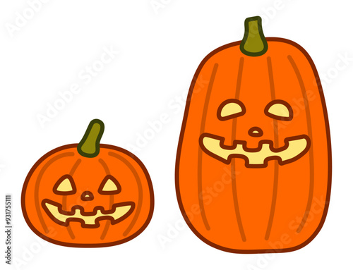 ハロウィンのかわいいカボチャイラスト