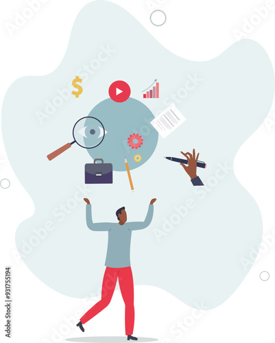 Effective and productive scientific framework for new assumption confirmation .flat design with people.