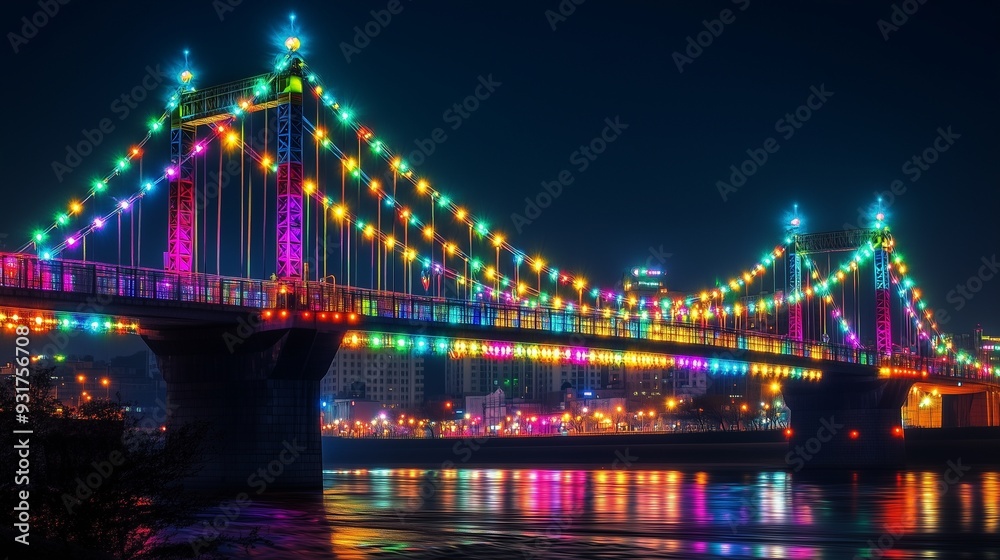 Obraz premium bridge at night