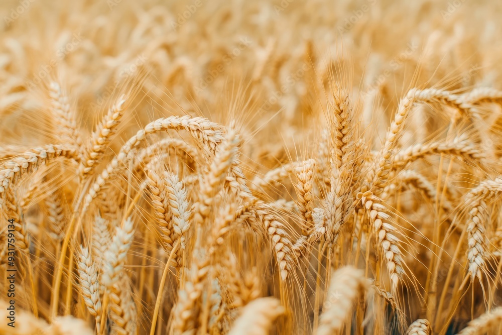 Ears of wheat in a field before the summer harvest Ears of wheat in a field before the summer harvest