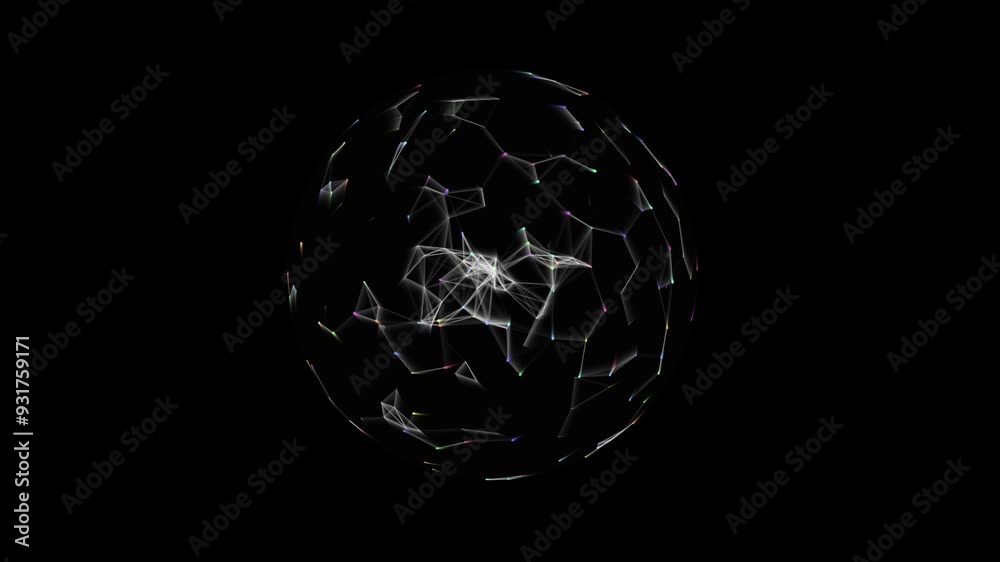 Abstract Particle Sphere Animation